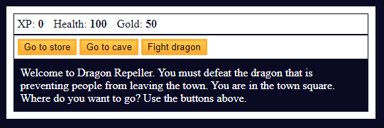 Javascript: RPG Dragon Repeller